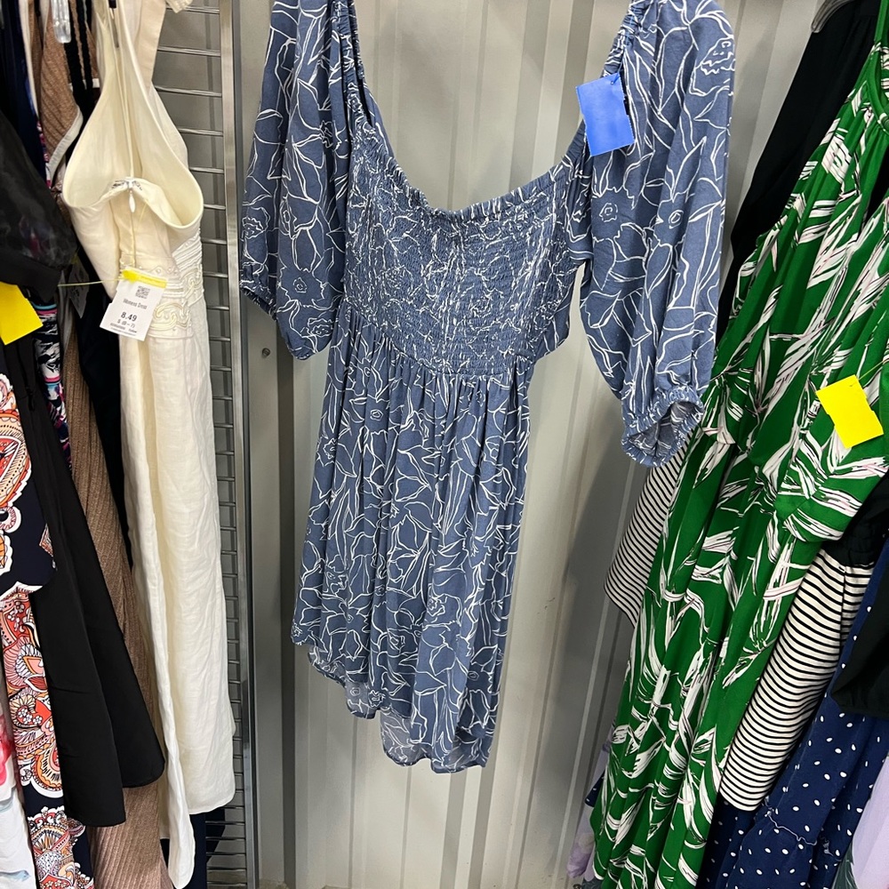 Whimsy — Roxy Navy Floral Mini Dress - Picture 1 of 7